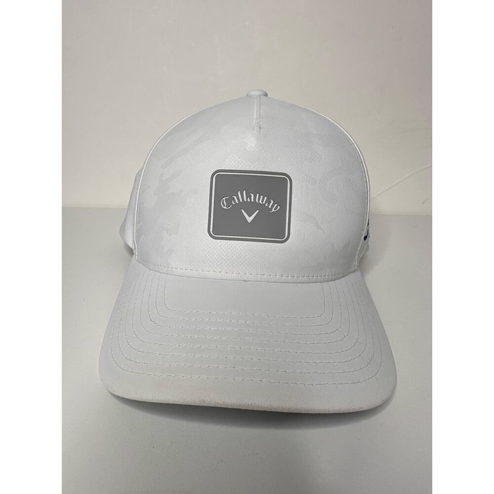 Callaway Men's Favorite Track Hat Golf White Camo PGA Flexfit 110 Adjustable